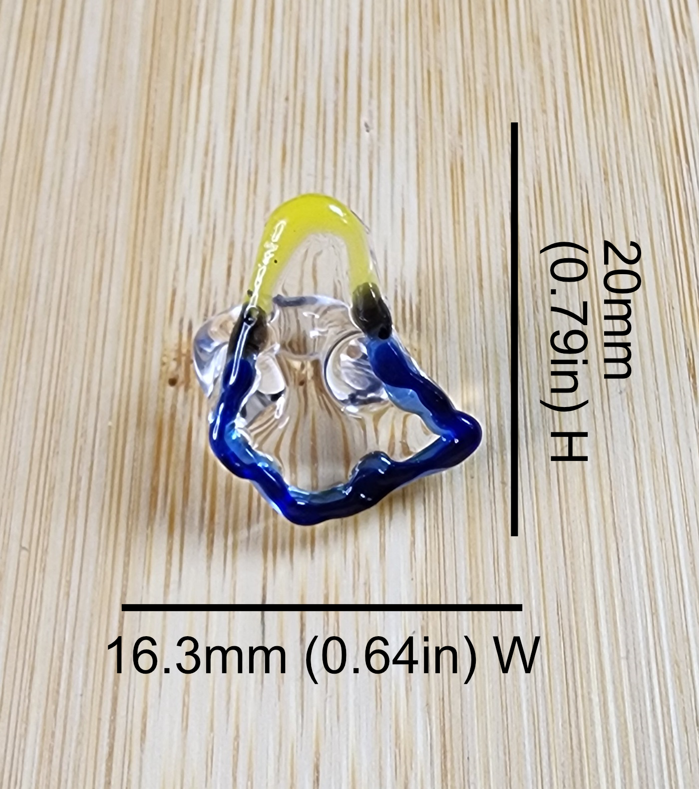 Barbados Map Glass Loc Bead