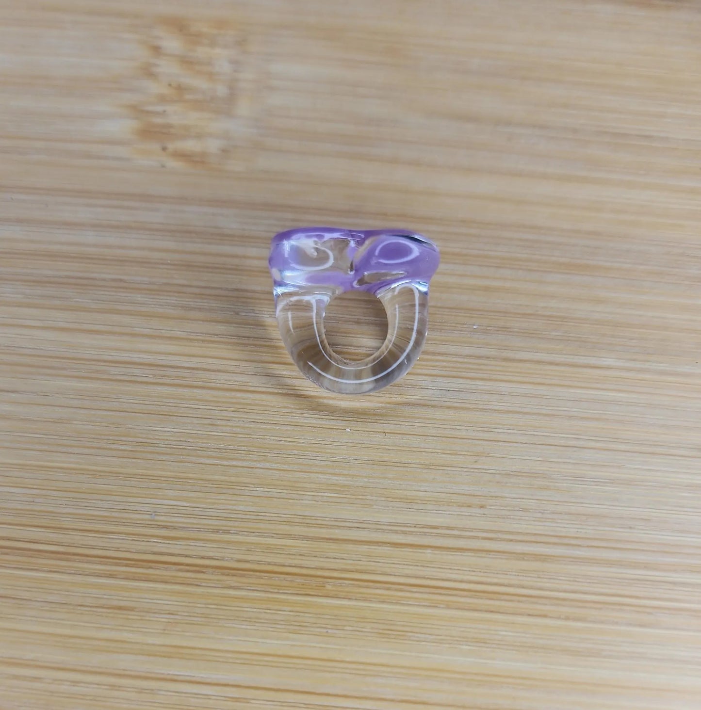 Purple Heart Glass Loc Bead