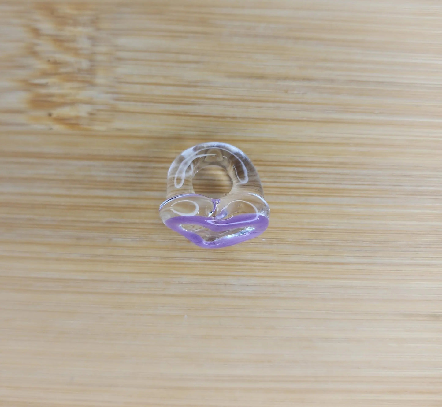 Purple Heart Glass Loc Bead