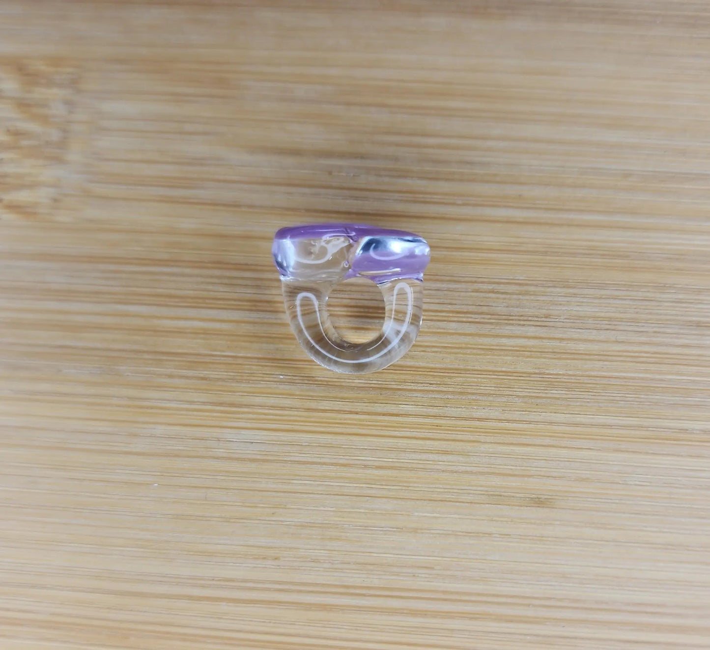 Purple Heart Glass Loc Bead