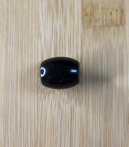 Black Agate Loc Bead