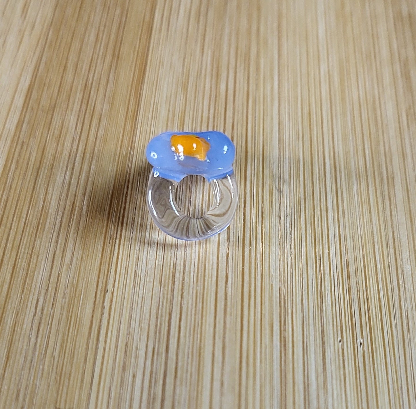 Blue Candle Glass Loc Bead