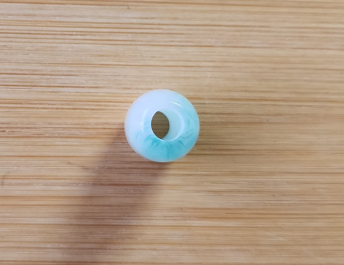 10 Green Barrel Resin Loc Bead