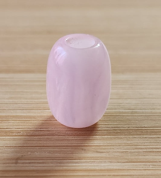 15 Pink Barrel Resin Loc Bead