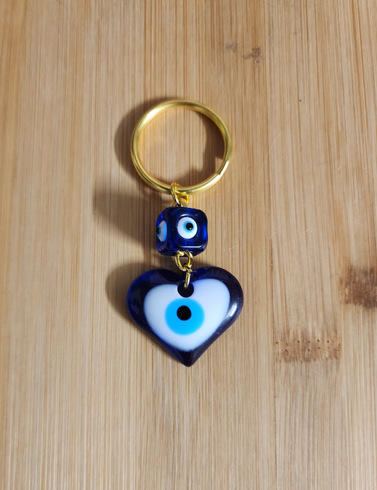 Evil Eye Heart Shape Keychain