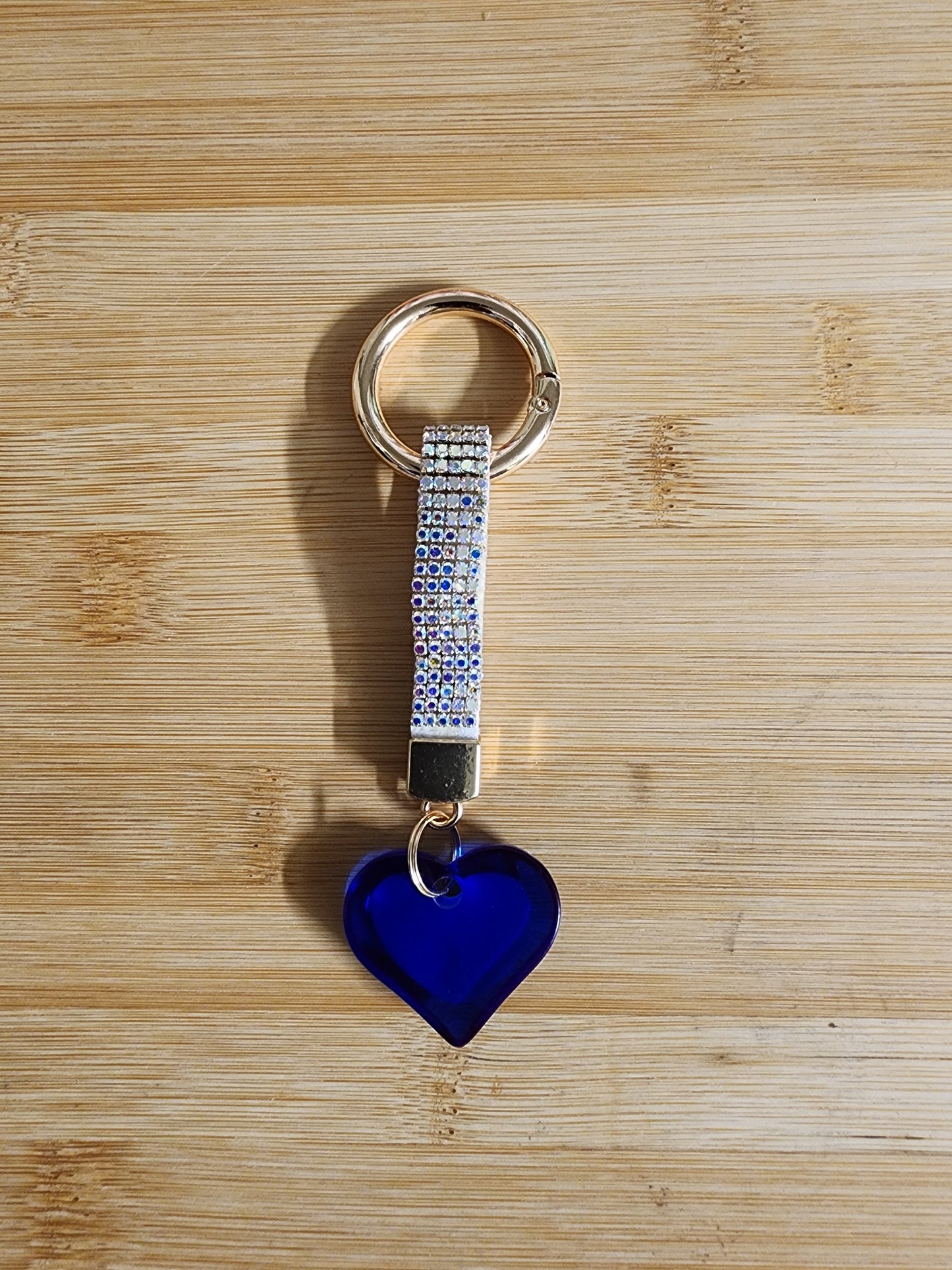 Protective Eye Heart Shape  and Silver Bling Keychain