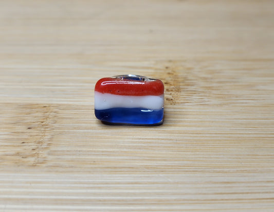 Netherlands Flag Glass Loc Bead