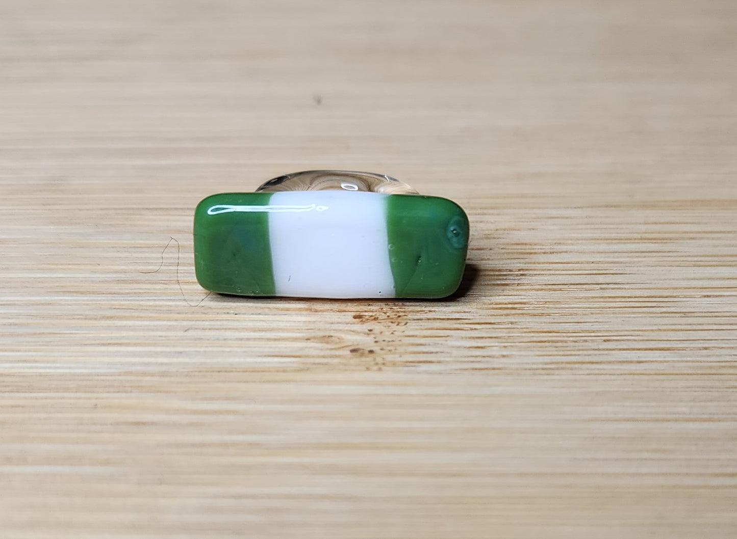 Nigeria Flag Glass Loc Bead