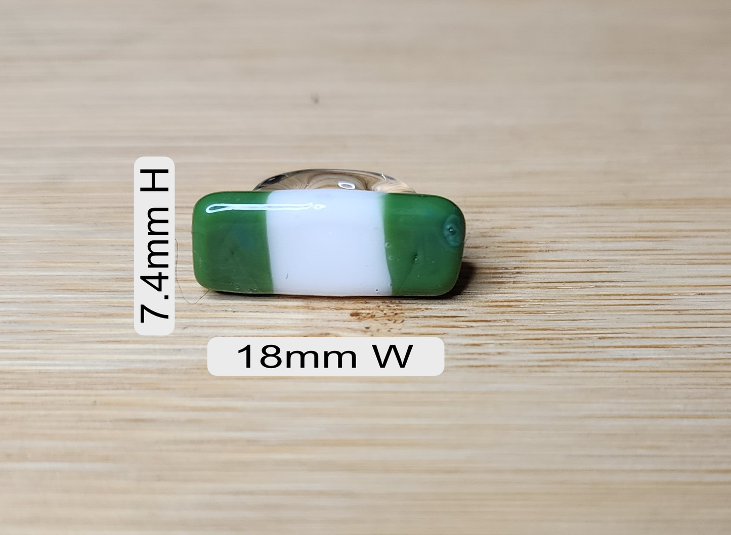 Nigeria Flag Glass Loc Bead