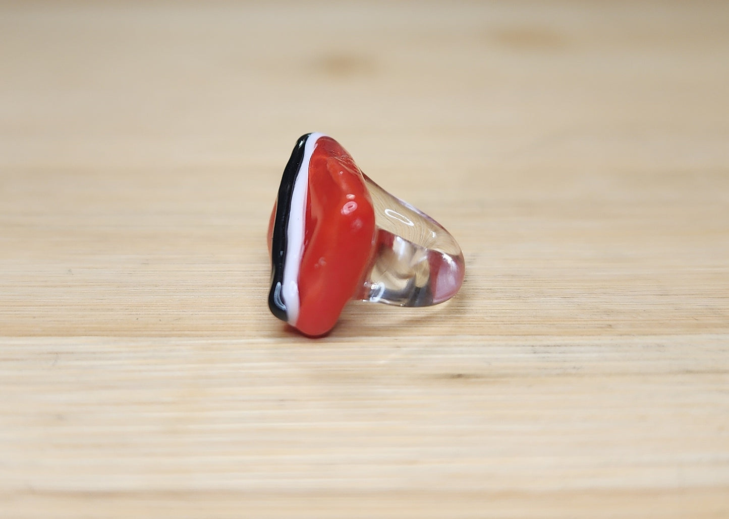 Trinidad Flag Glass Loc Bead