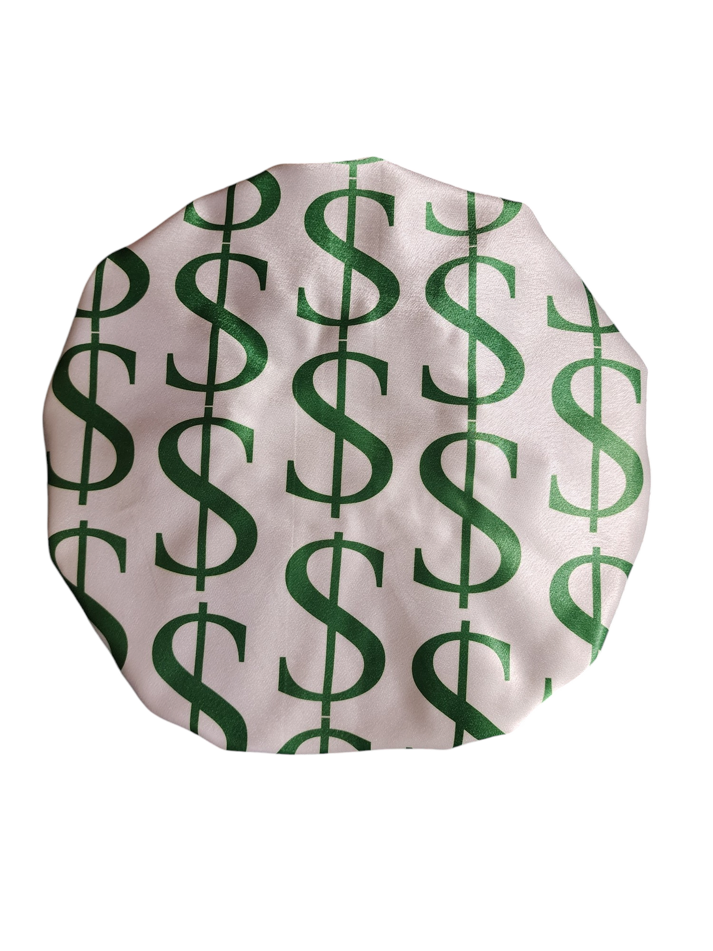 Green Dollar Sign Satin Bonnet