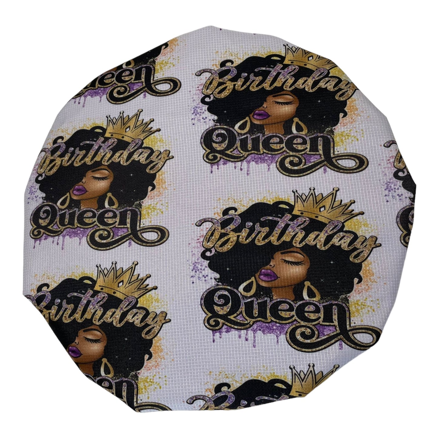 "Birthday Queen" Satin Lined Shower Cap