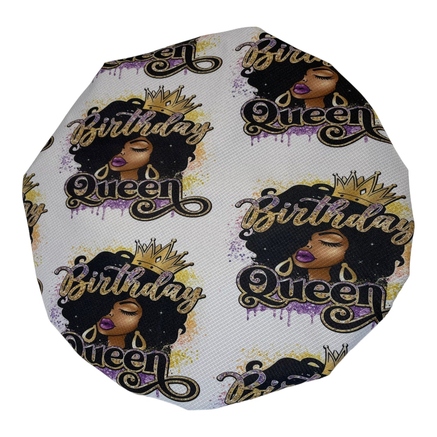 "Birthday Queen" Satin Lined Shower Cap